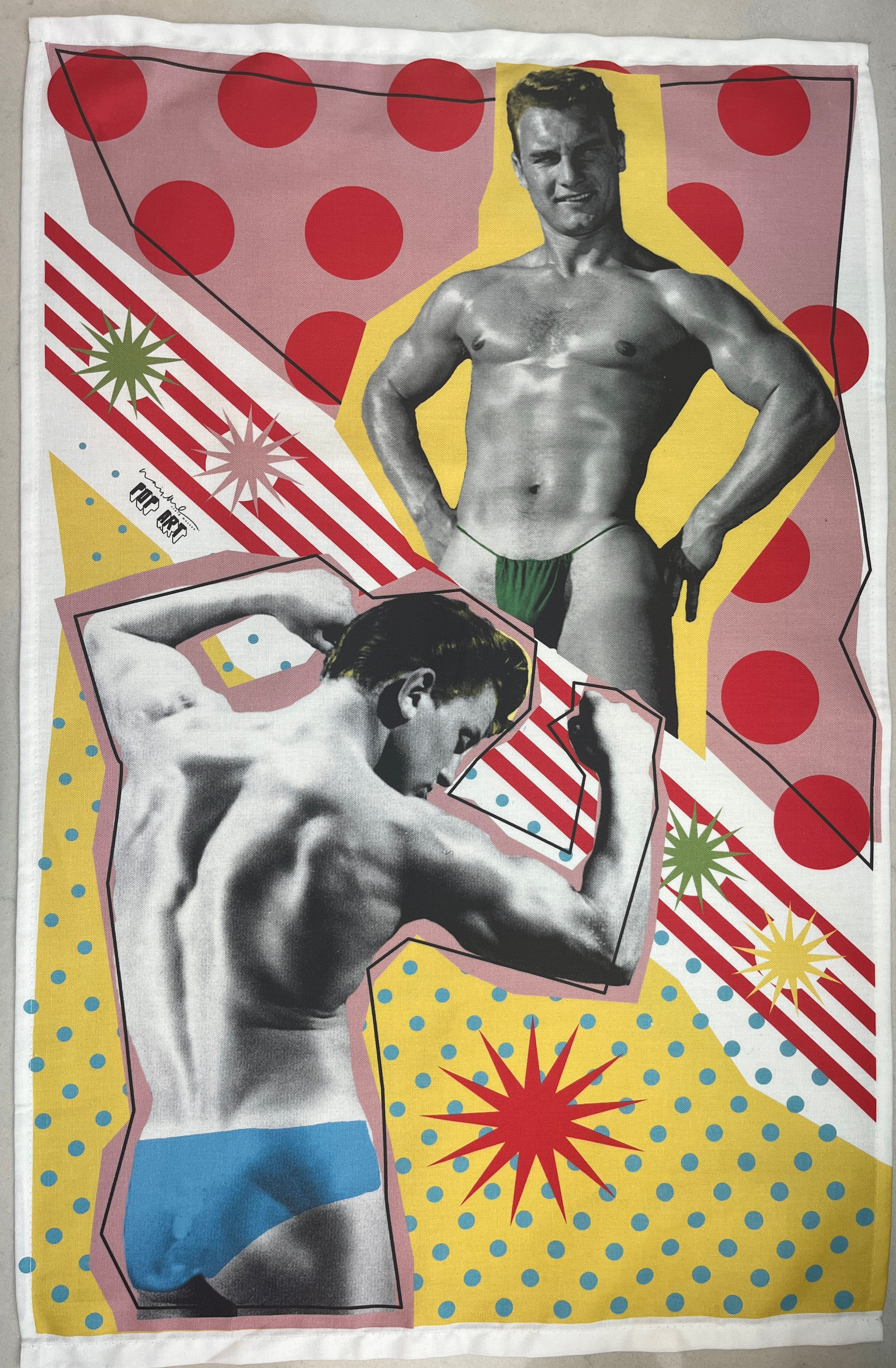 Beefcake Pop Art Tea Towel