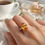 Thumbnail: Orange Lab Grown Citrine Ring