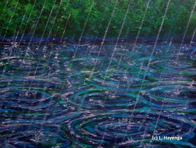 _Rain Circles_ 16 x 20 Acrylic on canvas 2013
