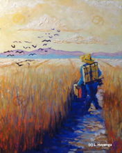 On a fall afternoon, Vincent walks through fields of grain and crows in search of his next spot to paint.