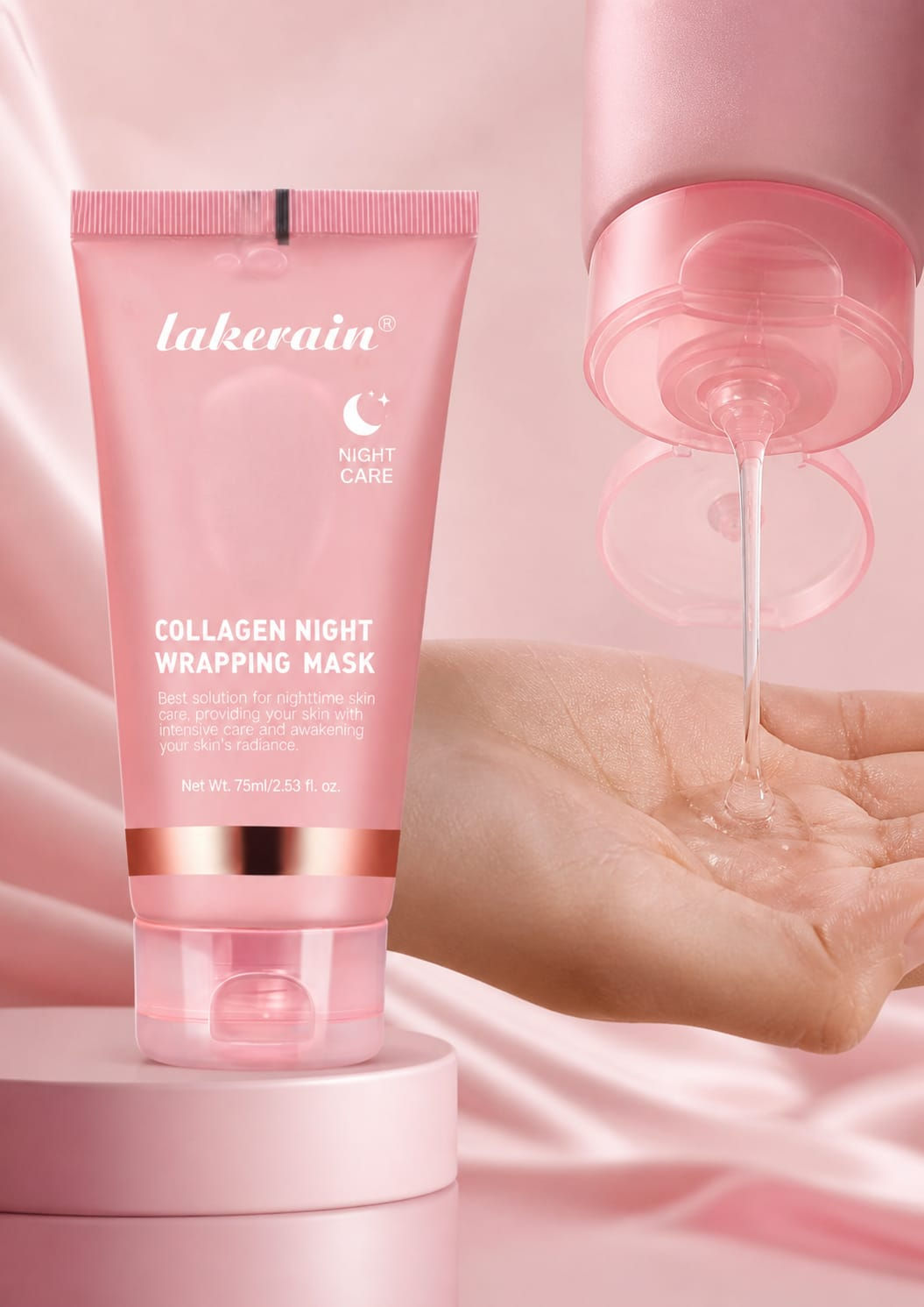 Máscara Noturna de Colágeno Lakerain: Hidratação e Elasticidade