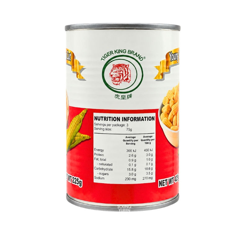 Thumbnail: TIGER KING YOUNG BABY CORN CUT 425G
