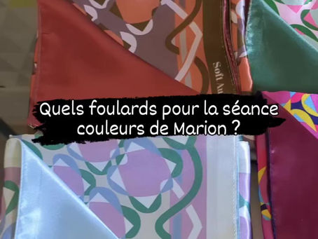 MES FOULARDS POUR UNE SEANCE DE COLORIMETRIE