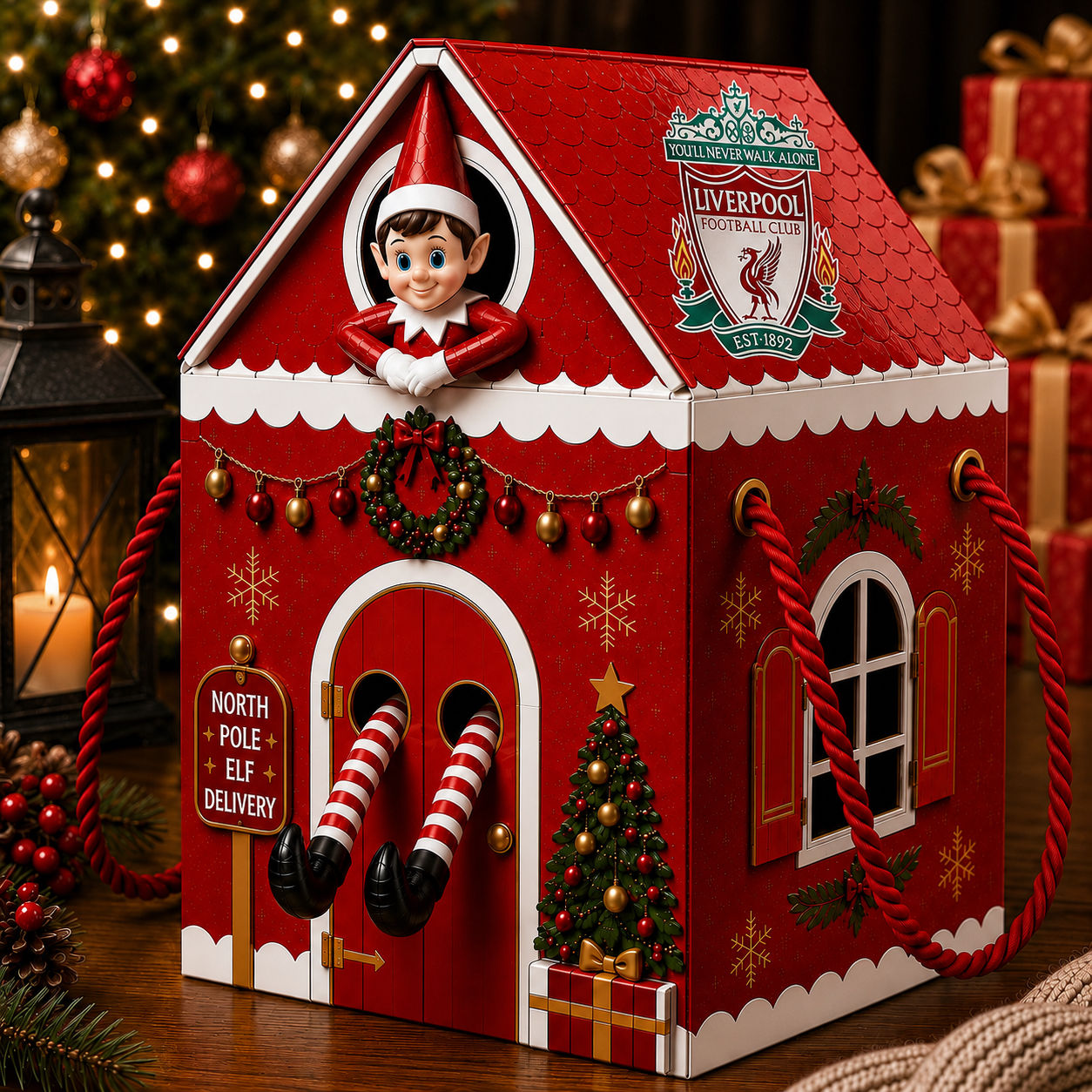 Elf on the shelf football team arrival houses