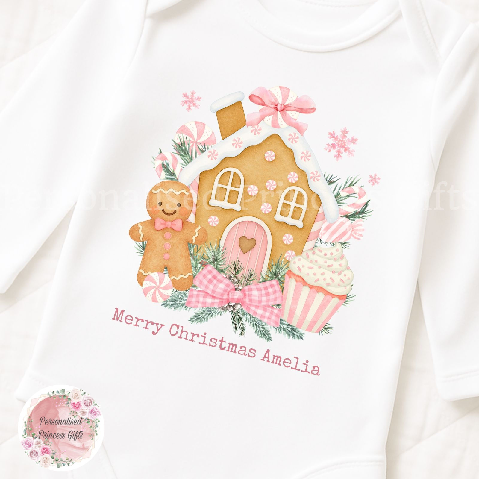 Gingerbread house baby vests