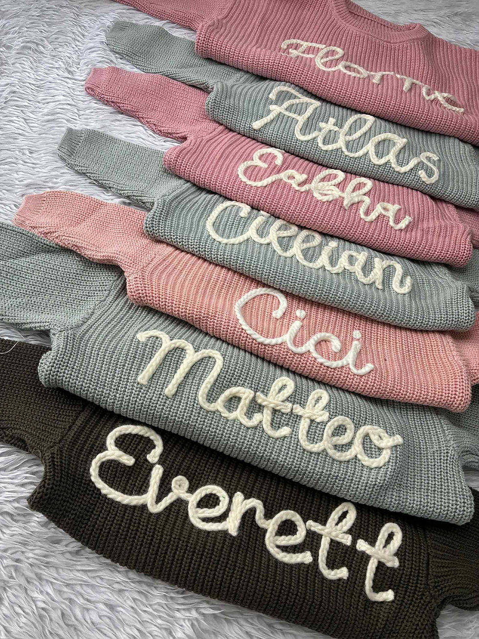Thumbnail: Hand embroidery knitted wool jumpers