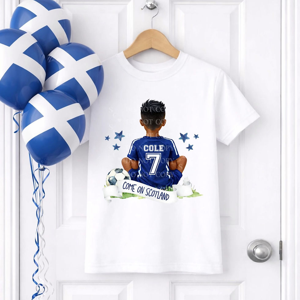 Thumbnail: Scotland World Cup boy and girl player T-shirts 