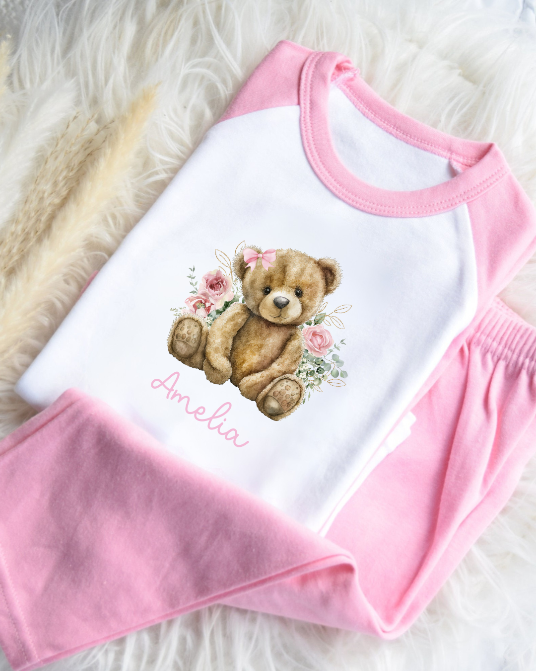 Pink teddy bear pyjamas