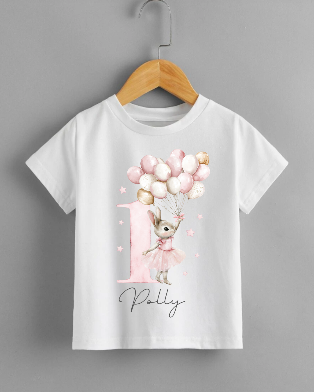 Birthday Balloons Bunny Rabbit T-shirt