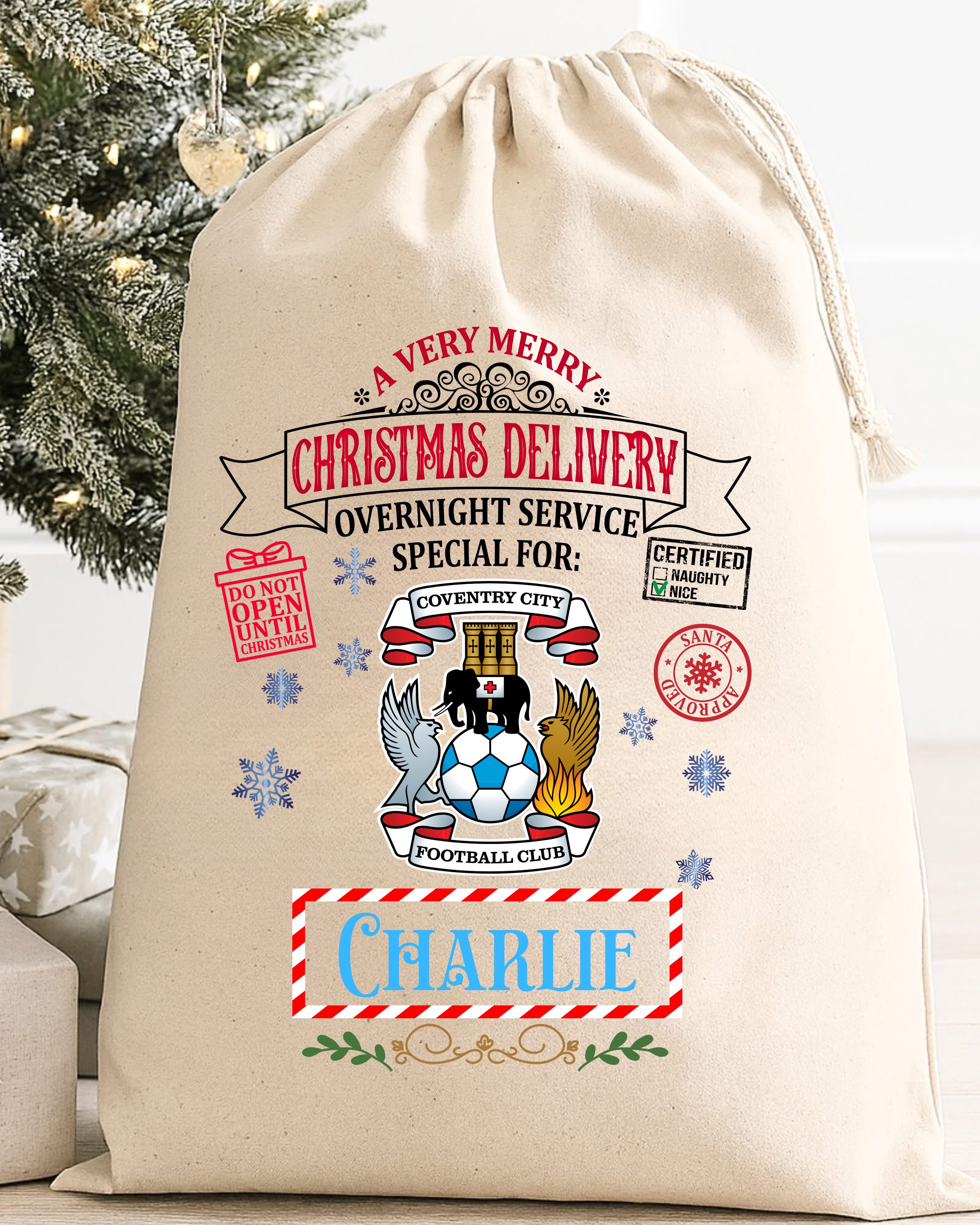 Any design or character Christmas present sack