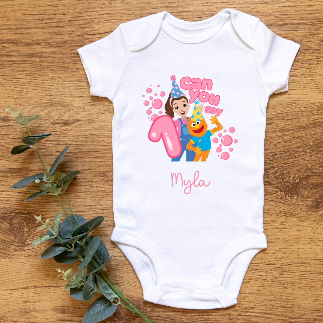 Say One birthday t-shirts and vests