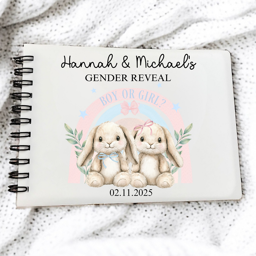Thumbnail: Gender reveal guest book