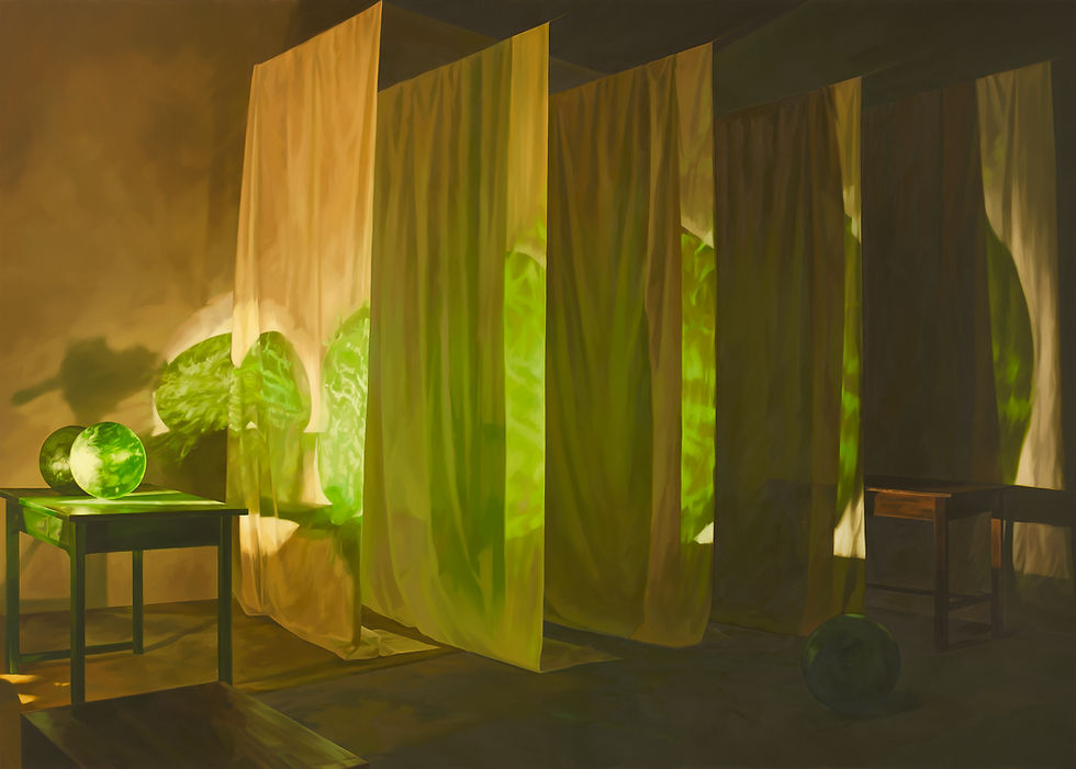 Flowing, & pause    2022 Oil on canvas 162x227cm