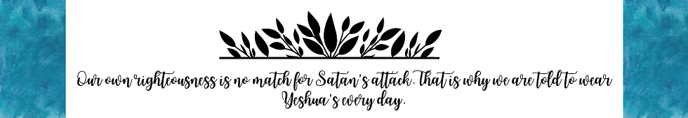 Yeshua's righteousness