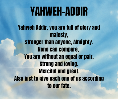YAHWEH-ADDIR