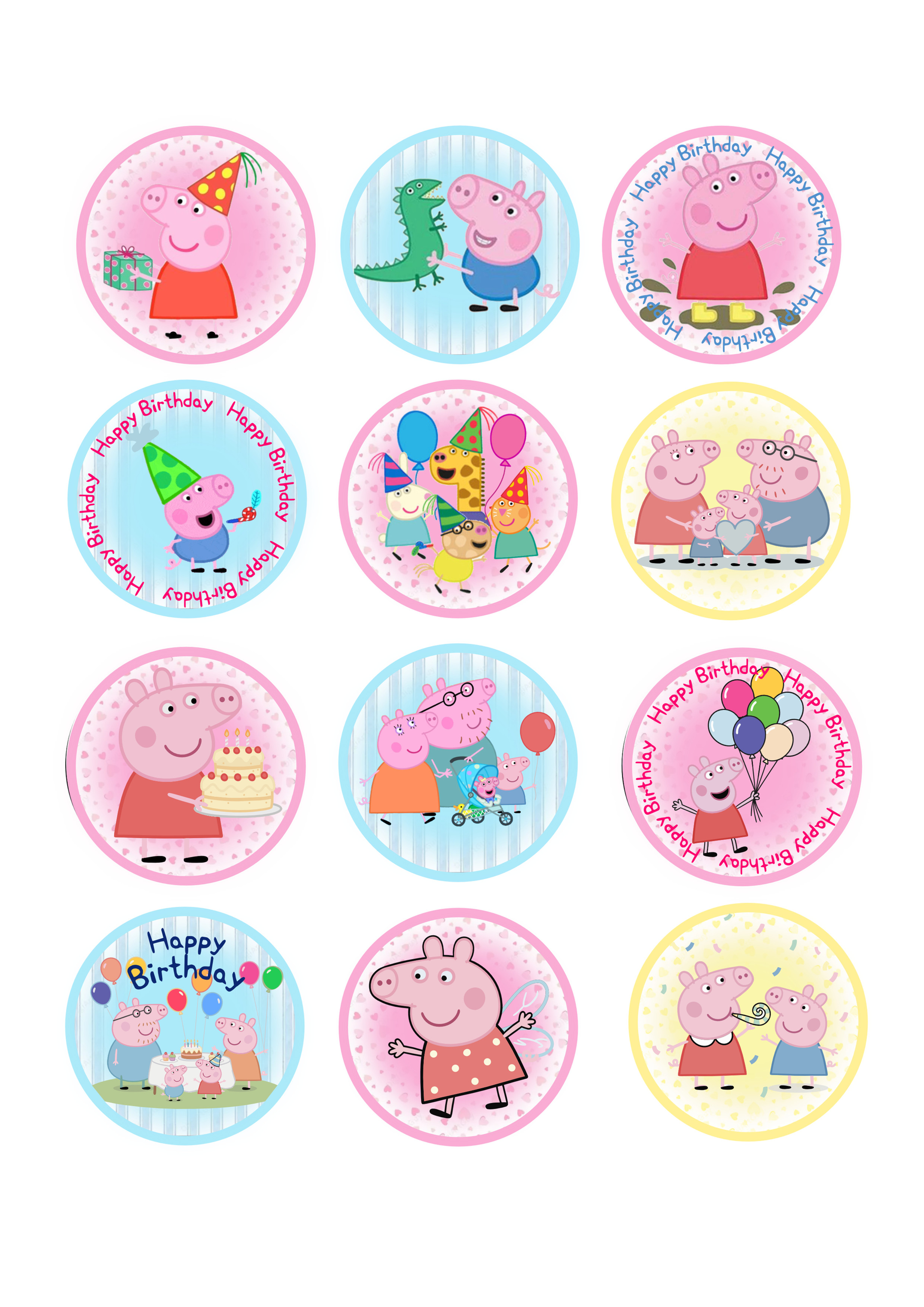 12 Edible Cupcake Toppers