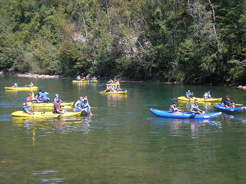 kayaking on the Kupa River, Croatia