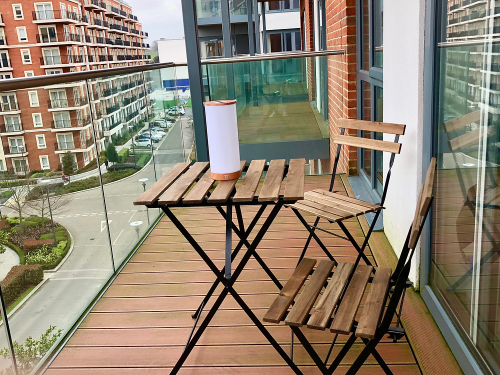Balcony table and chairs from Ikea.