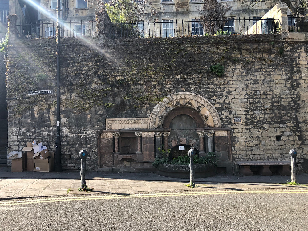 Archway inlet on a wall we found during our walk.