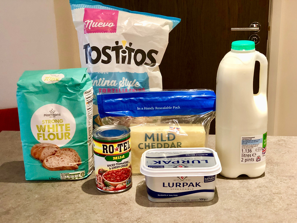 Ingredients for chili con queso