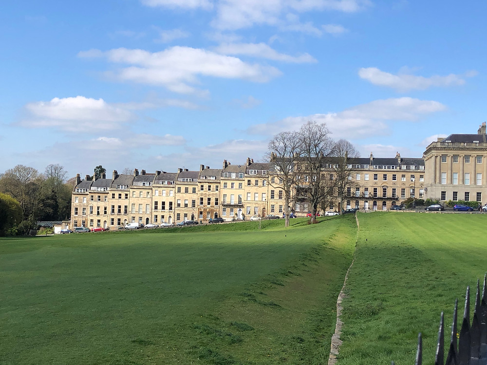 The garden in front of the Royal Crescent Hotel