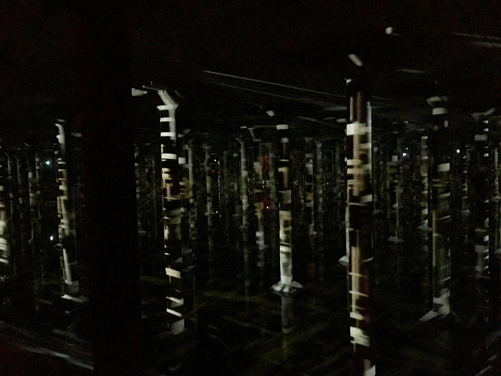 Light installation at Buffalo Bayou Park Cistern
