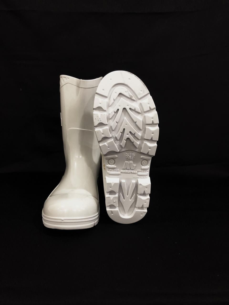 Bota PCV Cano Médio Branca