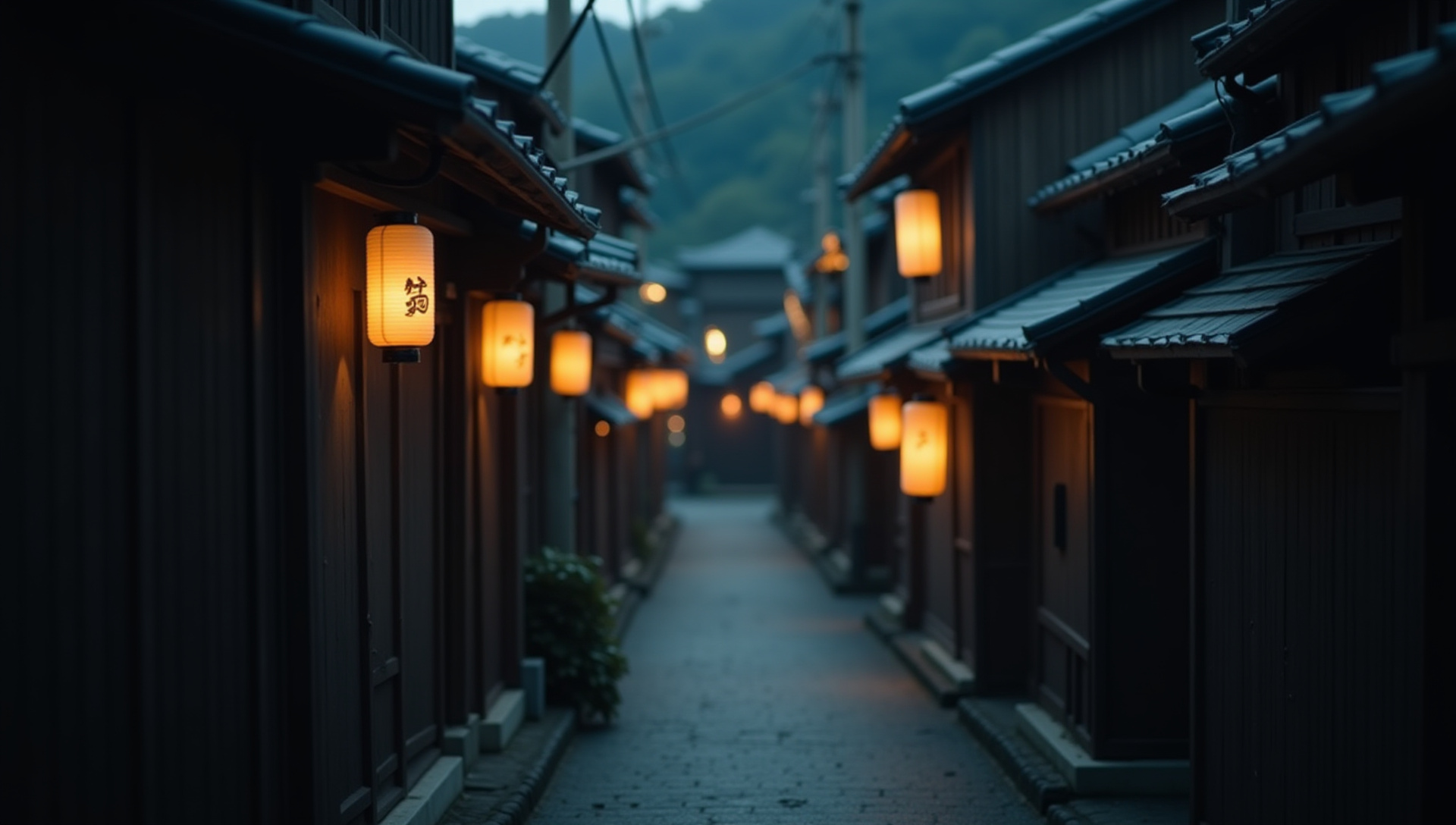 Japanese street at night