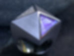 Pyramid ring (Diamonds, Moonstone)