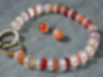 Carnelian Crystal Tandem necklace