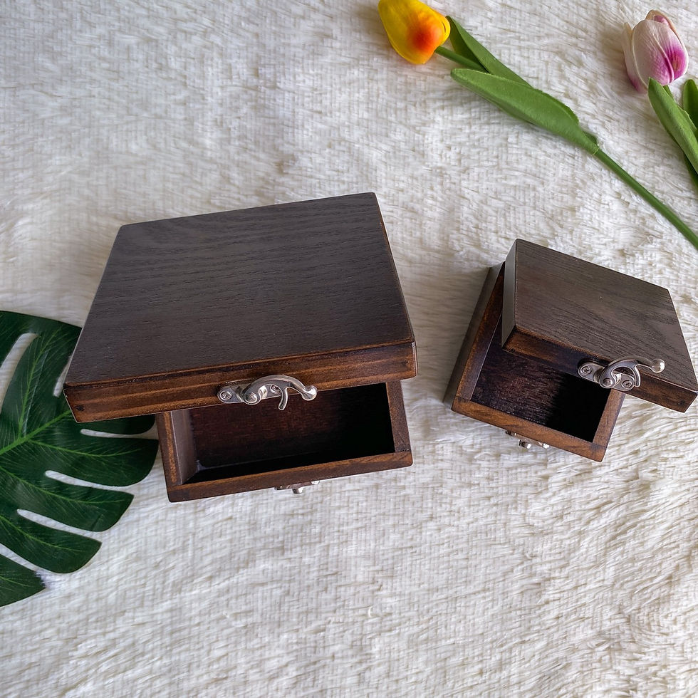 Thumbnail: กล่องไม้ฝาล็อค ไซส์ M (Wooden lock box, M size)