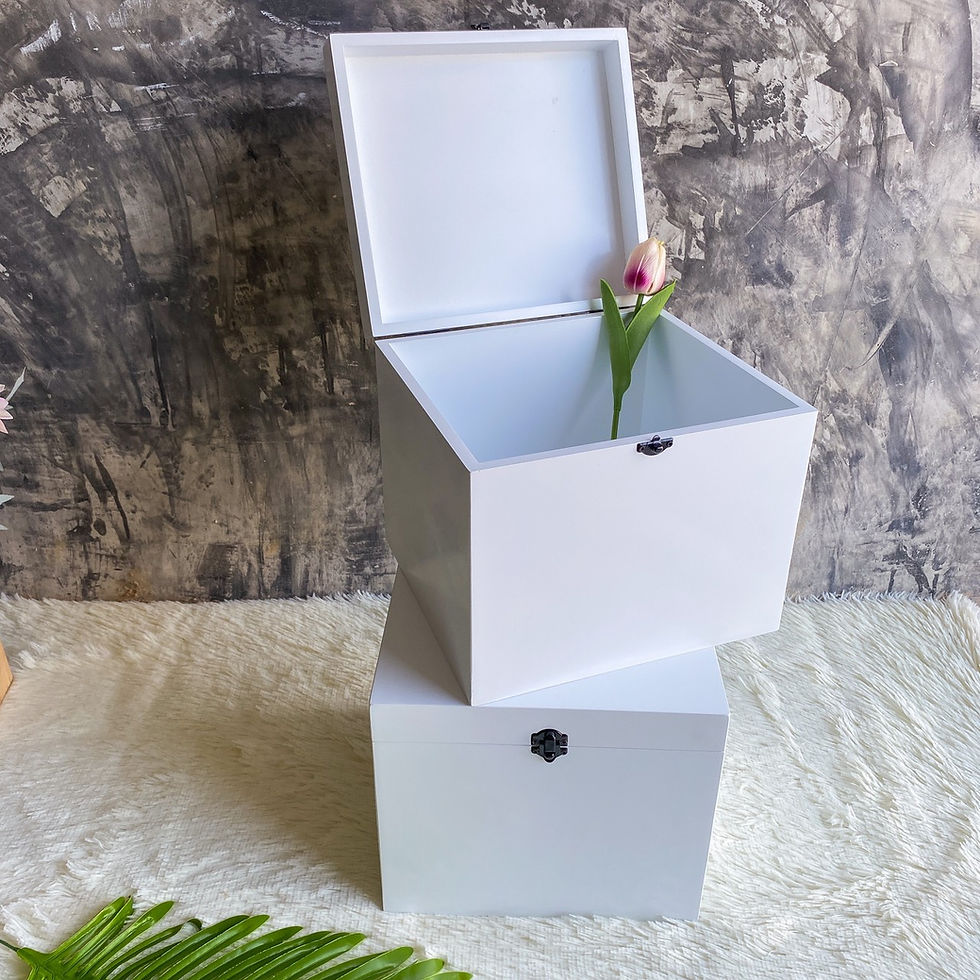 Thumbnail: กล่องไม้สีขาว (MDF Wooden Box)