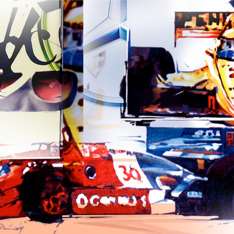 "Mercedes-Benz" Oil on Canvas Art