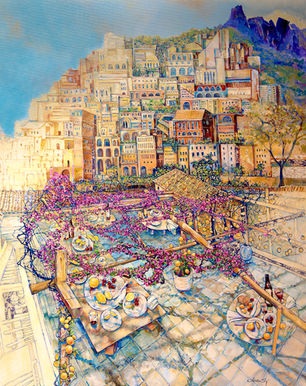 "Positano Celebration": A Monumental Impressionist Masterwork
