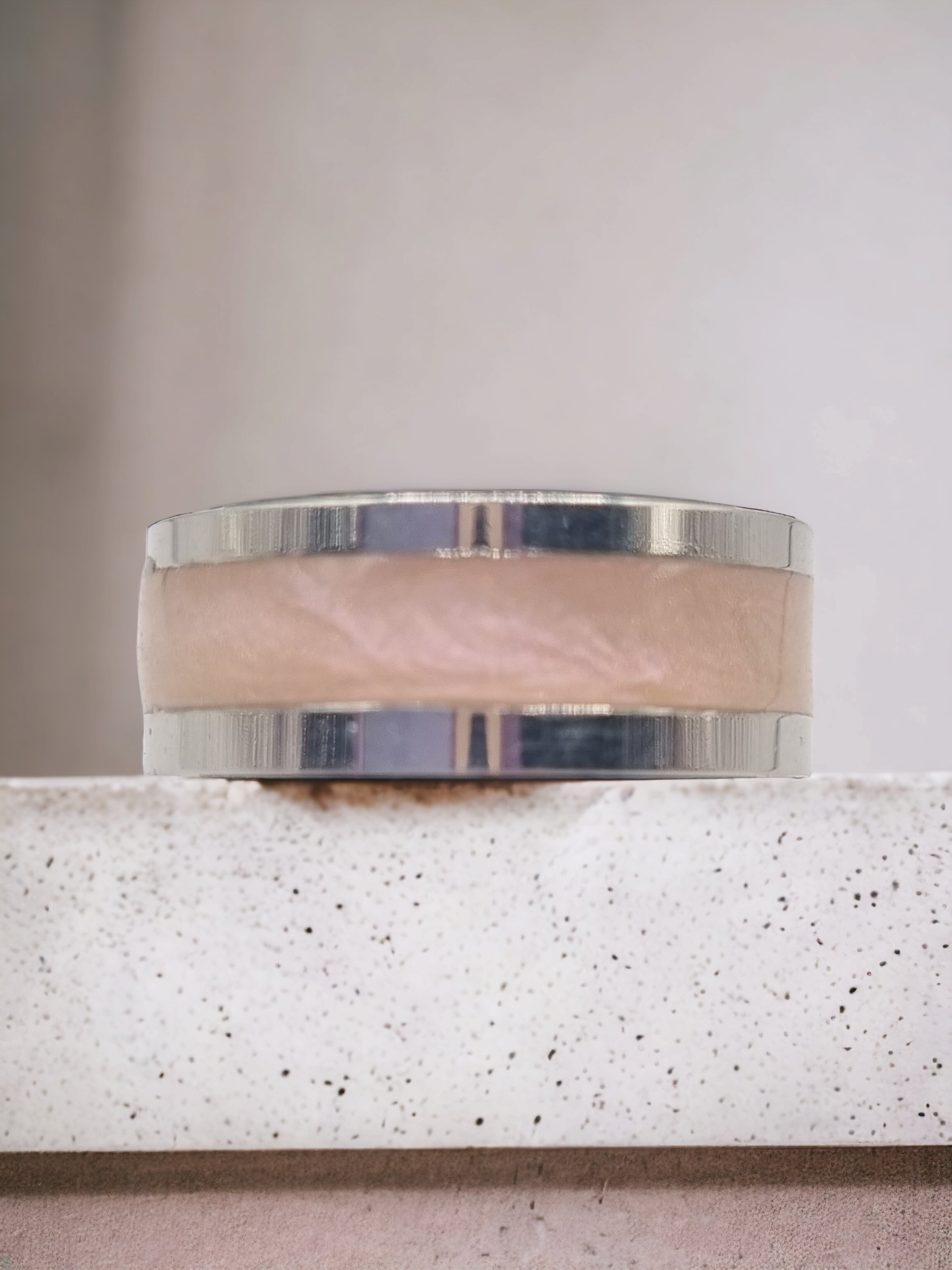 Iridescent Purple Tungsten Carbide 8mm Straight Edged Inlay Rin