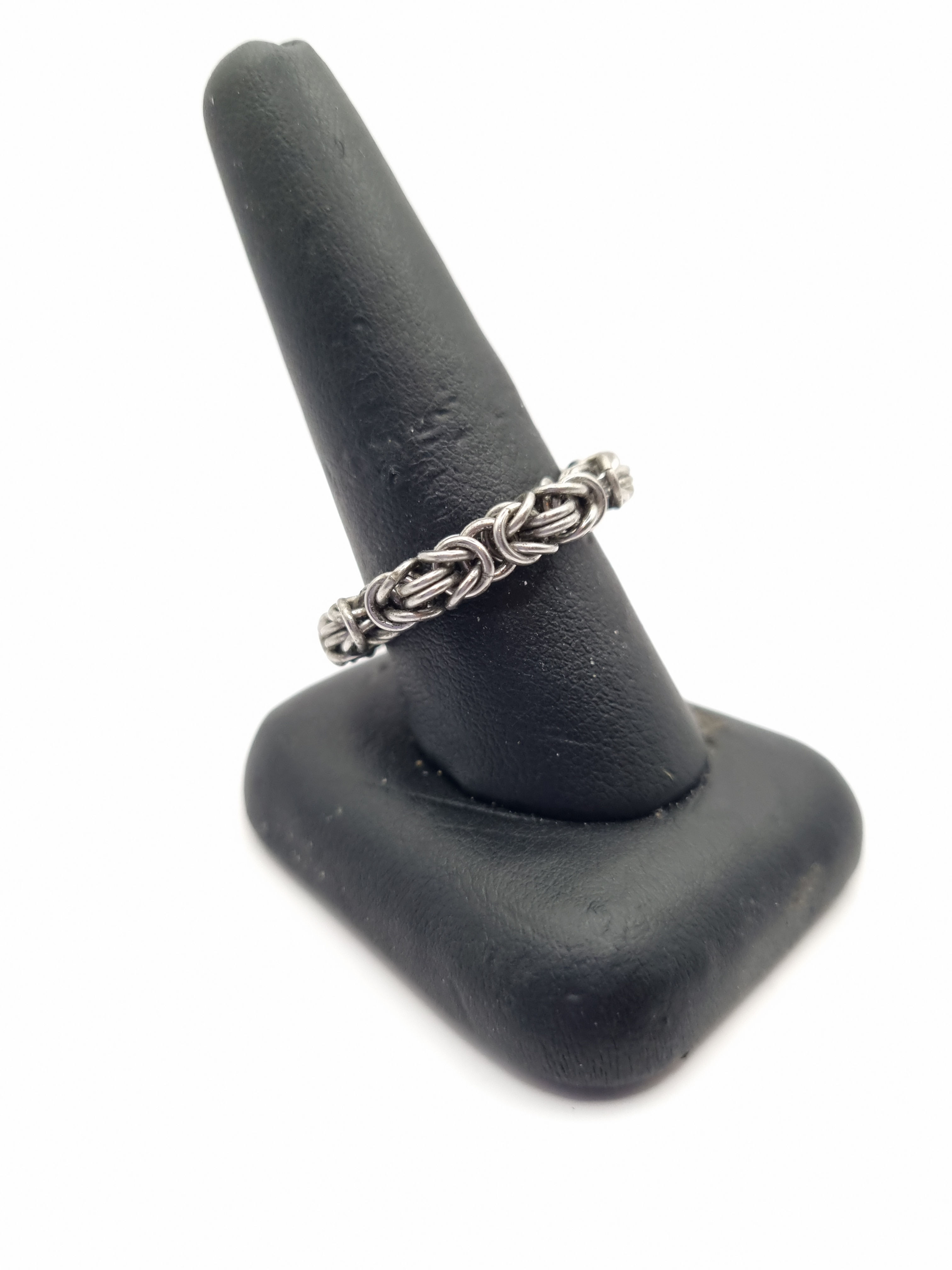 Byzantine Weave Stainless Steel Ring