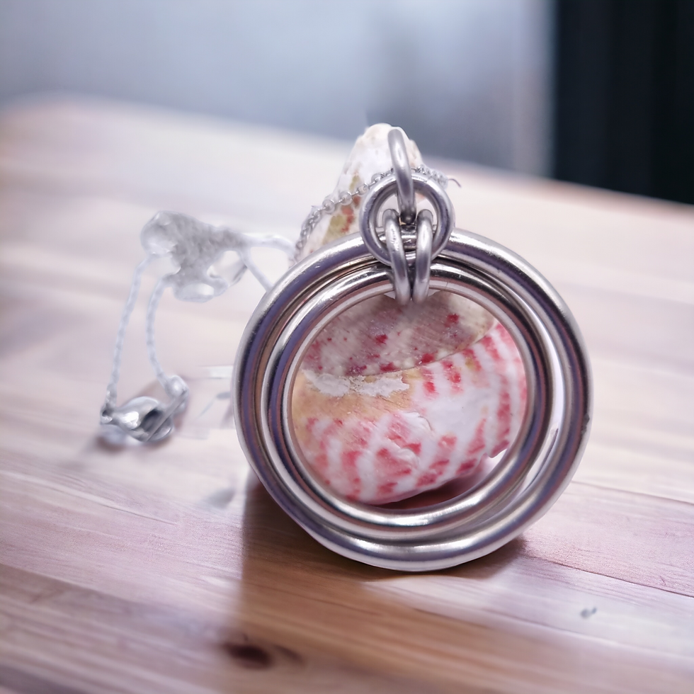 Close-up view of a handcrafted silver ring with a unique gemstone