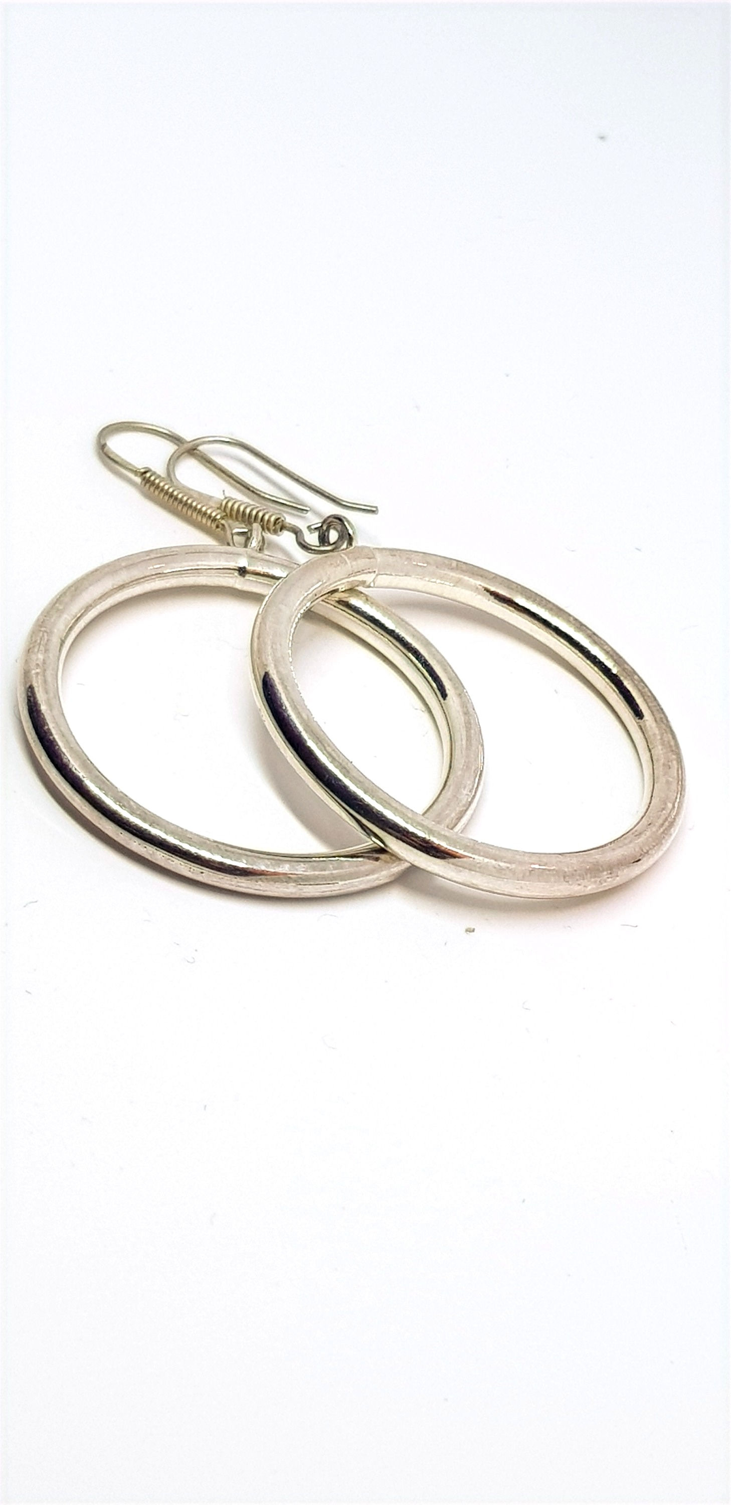 Alpaca silver hoop earrings