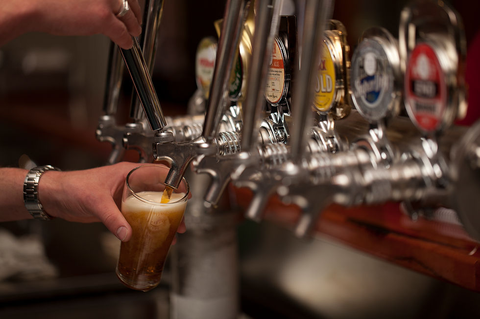 Cold beers on tap