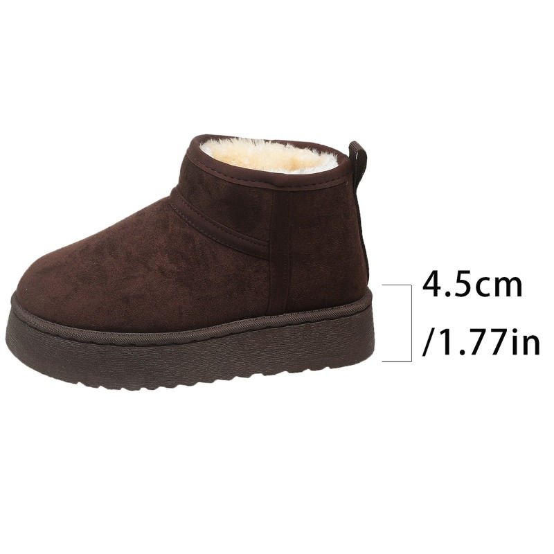 Thumbnail: Real Sheepskin Wool Low-cut Warm Comfortable Shoes Women Fashion Short Shoes 202