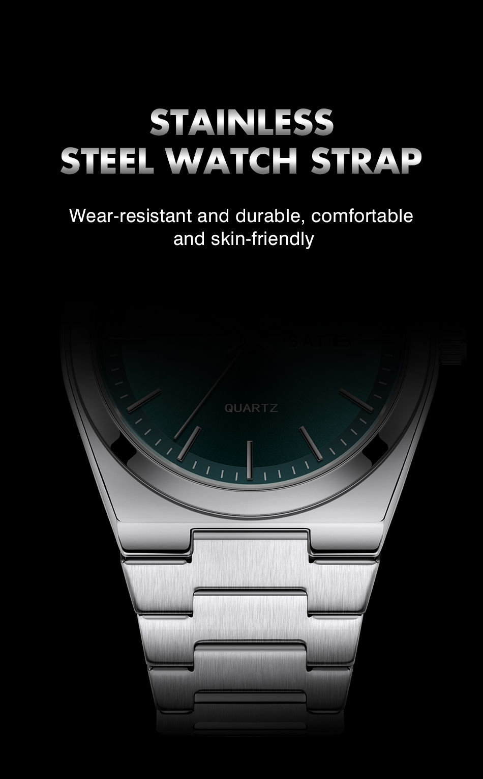 Thumbnail: PAAZOMU Fashion Men's Quartz Watch Stainless Steel Waterproof Luminous Man Watch