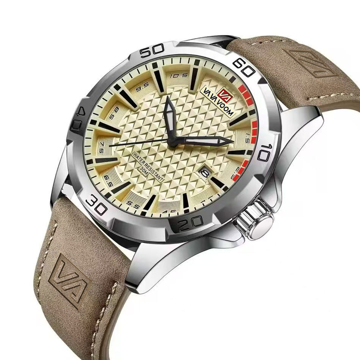 VA VA VOOM Men Casual Sport Military Quartz Calendar Wrist Watch for Man Busines