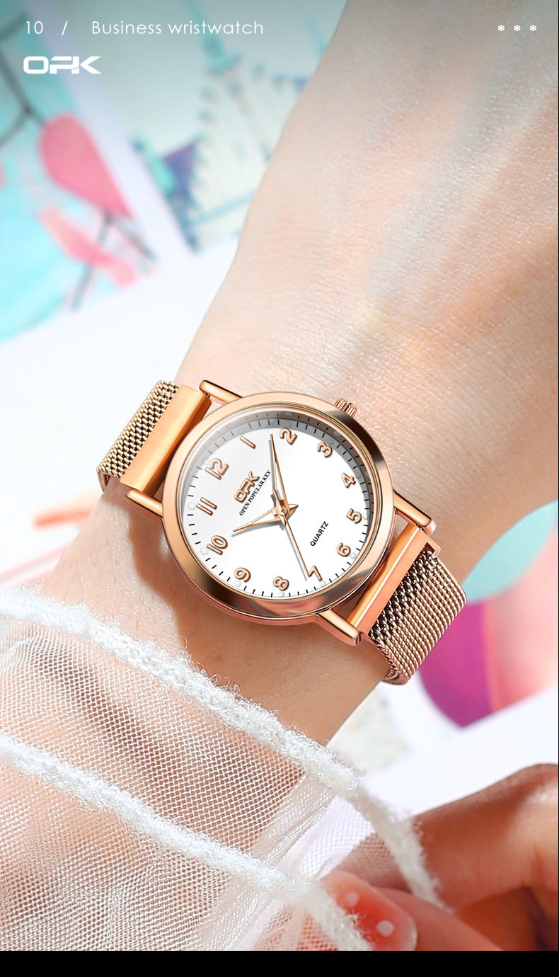 Thumbnail: OPK 8115 Women's Watches Simple Fashion Oirginal Wristwatch for Female Stainless
