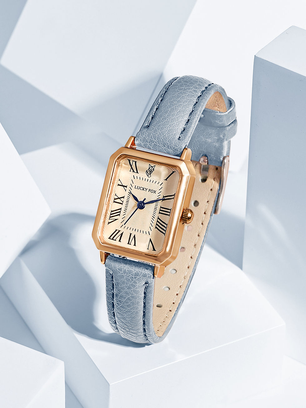 Thumbnail: Fashion Retro Digital Dial Casual Watches Square Leather Strap Fashionable Clock