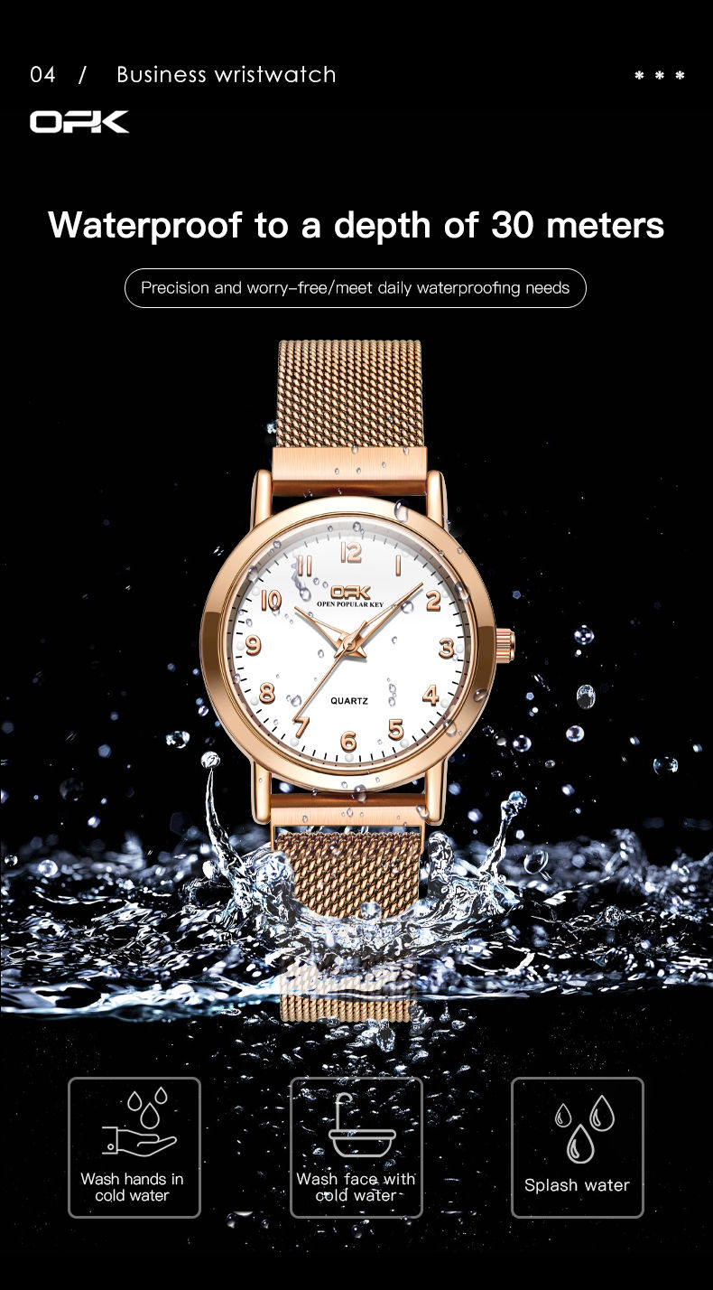 Thumbnail: OPK 8115 Women's Watches Simple Fashion Oirginal Wristwatch for Female Stainless