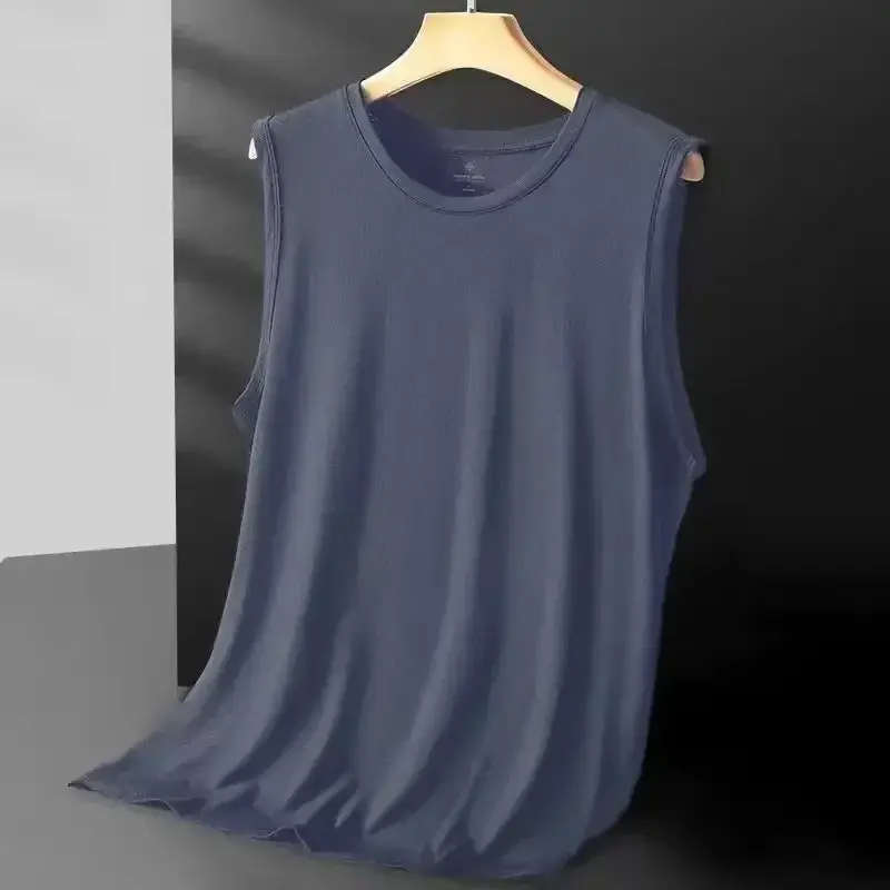 Thumbnail: Men's Ice Silk Mesh Vest Lightweight Sports Summer Wear Sleeveless T-shirt Tank 