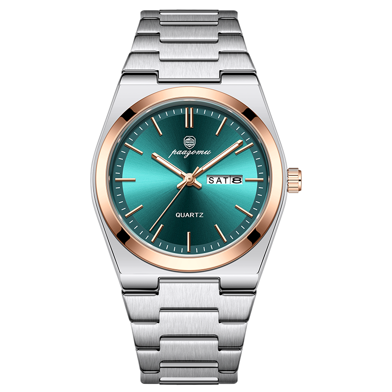Thumbnail: PAAZOMU Fashion Men's Quartz Watch Stainless Steel Waterproof Luminous Man Watch