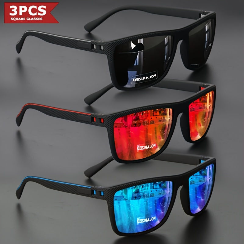 2025 New Square Frame Polarized Sunglasses High-Quality Spring Hinges Multicolor