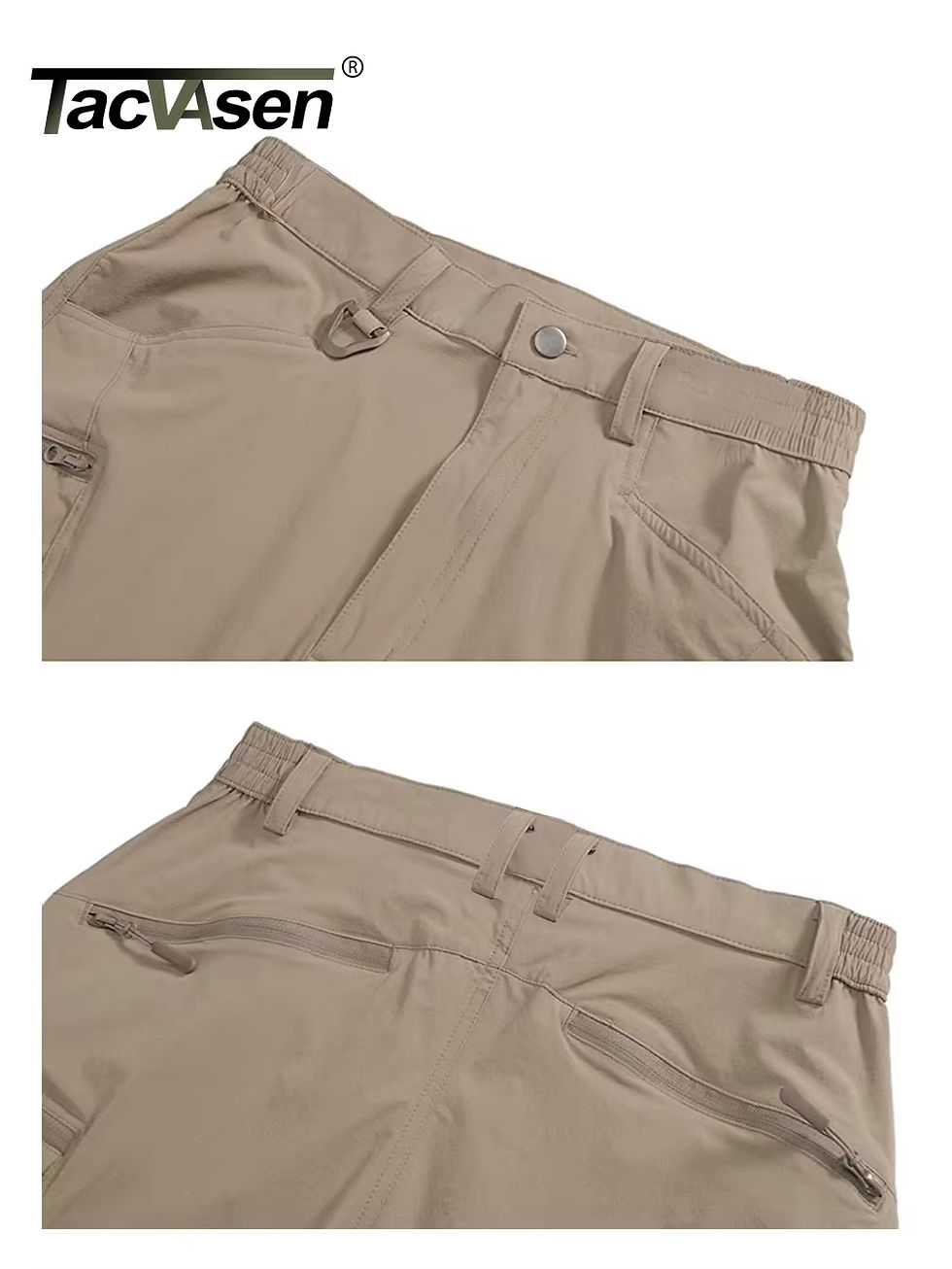 Thumbnail: TACVASEN Summer Lightweight Trousers Mens Fishing Pants Outdoor Hiking Nylon Qui