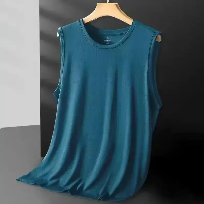 Thumbnail: Men's Ice Silk Mesh Vest Lightweight Sports Summer Wear Sleeveless T-shirt Tank 